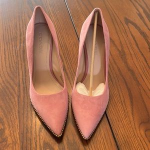 Brand New Coach Pink Suede Waverly Pump SZ 10B
